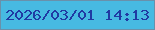 文字の大きさ：1、枠の色：6991ab、背景の色：47bae2、文字の色：203aa3 無料ブログパーツのブログ時計