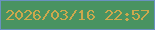 文字の大きさ：4、枠の色：6991c0、背景の色：499361、文字の色：cca84d 無料ブログパーツのブログ時計