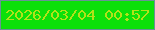 文字の大きさ：5、枠の色：699297、背景の色：0ce00a、文字の色：b1e219 無料ブログパーツのブログ時計