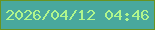 文字の大きさ：1、枠の色：699320、背景の色：49a89d、文字の色：b0f68d 無料ブログパーツのブログ時計