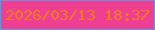 文字の大きさ：2、枠の色：6993dd、背景の色：ee3f92、文字の色：ee7c1d 無料ブログパーツのブログ時計