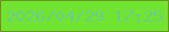 文字の大きさ：5、枠の色：699520、背景の色：71e431、文字の色：6ecd8d 無料ブログパーツのブログ時計