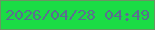 文字の大きさ：1、枠の色：699562、背景の色：1bdc45、文字の色：5b6e90 無料ブログパーツのブログ時計