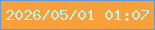 文字の大きさ：4、枠の色：6998d3、背景の色：f8a03b、文字の色：bcf4e7 無料ブログパーツのブログ時計