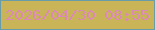 文字の大きさ：4、枠の色：699ca9、背景の色：c9b557、文字の色：db8ab7 無料ブログパーツのブログ時計
