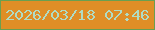 文字の大きさ：4、枠の色：699f50、背景の色：df8e26、文字の色：b0dcc4 無料ブログパーツのブログ時計