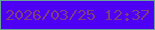 文字の大きさ：2、枠の色：69a296、背景の色：4e00f4、文字の色：7d3e7d 無料ブログパーツのブログ時計