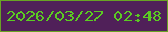 文字の大きさ：1、枠の色：69a324、背景の色：502059、文字の色：5bcb22 無料ブログパーツのブログ時計