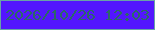 文字の大きさ：3、枠の色：69a3a6、背景の色：5316fe、文字の色：2b6868 無料ブログパーツのブログ時計