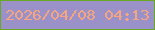 文字の大きさ：5、枠の色：69a822、背景の色：9991c7、文字の色：f6a580 無料ブログパーツのブログ時計