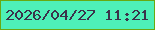 文字の大きさ：3、枠の色：69a911、背景の色：4ef0b8、文字の色：3b324b 無料ブログパーツのブログ時計