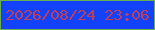 文字の大きさ：4、枠の色：69af51、背景の色：1342fd、文字の色：c33e52 無料ブログパーツのブログ時計