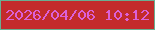 文字の大きさ：4、枠の色：69af91、背景の色：c32b2b、文字の色：db61d8 無料ブログパーツのブログ時計