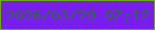 文字の大きさ：2、枠の色：69b003、背景の色：781cef、文字の色：31683d 無料ブログパーツのブログ時計