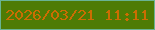 文字の大きさ：4、枠の色：69b393、背景の色：4e7b04、文字の色：cb6d02 無料ブログパーツのブログ時計