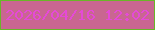 文字の大きさ：1、枠の色：69b628、背景の色：c96691、文字の色：e54ad7 無料ブログパーツのブログ時計