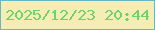 文字の大きさ：1、枠の色：69b6c4、背景の色：f4edb6、文字の色：6dd36b 無料ブログパーツのブログ時計