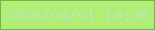 文字の大きさ：3、枠の色：69b84b、背景の色：b0ee76、文字の色：b8e9b0 無料ブログパーツのブログ時計