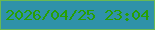 文字の大きさ：2、枠の色：69b954、背景の色：2f92a9、文字の色：28a004 無料ブログパーツのブログ時計