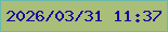 文字の大きさ：3、枠の色：69bab0、背景の色：a9be79、文字の色：19069d 無料ブログパーツのブログ時計