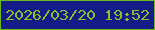 文字の大きさ：3、枠の色：69bb1c、背景の色：161c87、文字の色：88c12c 無料ブログパーツのブログ時計