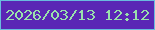 文字の大きさ：5、枠の色：69bbde、背景の色：5a26b5、文字の色：99e1ac 無料ブログパーツのブログ時計