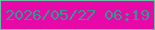 文字の大きさ：1、枠の色：69bea7、背景の色：e708a8、文字の色：369691 無料ブログパーツのブログ時計
