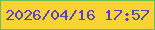 文字の大きさ：5、枠の色：69c04f、背景の色：f7d333、文字の色：5045c8 無料ブログパーツのブログ時計
