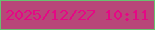 文字の大きさ：2、枠の色：69c070、背景の色：b84679、文字の色：e40885 無料ブログパーツのブログ時計