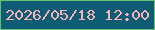 文字の大きさ：3、枠の色：69c072、背景の色：0f5d75、文字の色：f9b4ba 無料ブログパーツのブログ時計