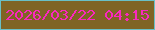 文字の大きさ：4、枠の色：69c0c7、背景の色：7f6425、文字の色：fa28bf 無料ブログパーツのブログ時計