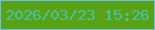 文字の大きさ：5、枠の色：69c1f8、背景の色：59a312、文字の色：43c1b2 無料ブログパーツのブログ時計