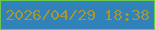 文字の大きさ：3、枠の色：69c74b、背景の色：3182b9、文字の色：a59737 無料ブログパーツのブログ時計
