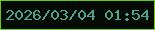 文字の大きさ：3、枠の色：69c91b、背景の色：060c05、文字の色：49a68f 無料ブログパーツのブログ時計