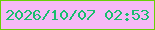 文字の大きさ：2、枠の色：69d006、背景の色：f6b9f6、文字の色：19be6e 無料ブログパーツのブログ時計