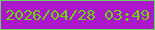 文字の大きさ：2、枠の色：69d160、背景の色：ac17cc、文字の色：68d60f 無料ブログパーツのブログ時計