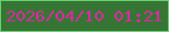 文字の大きさ：1、枠の色：69d271、背景の色：377534、文字の色：de29a5 無料ブログパーツのブログ時計