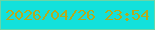 文字の大きさ：5、枠の色：69d5a7、背景の色：12e1db、文字の色：b4ab1d 無料ブログパーツのブログ時計