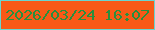 文字の大きさ：4、枠の色：69d5d0、背景の色：f85917、文字の色：298f3e 無料ブログパーツのブログ時計