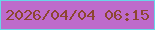 文字の大きさ：4、枠の色：69d6e8、背景の色：be6bcb、文字の色：8c4630 無料ブログパーツのブログ時計