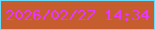 文字の大きさ：1、枠の色：69dbfc、背景の色：c55d2f、文字の色：e836ff 無料ブログパーツのブログ時計