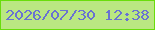 文字の大きさ：1、枠の色：69dd0b、背景の色：bae782、文字の色：6972d2 無料ブログパーツのブログ時計