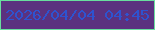 文字の大きさ：5、枠の色：69de9e、背景の色：5b327f、文字の色：2e53cf 無料ブログパーツのブログ時計