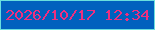文字の大きさ：4、枠の色：69dfde、背景の色：0161be、文字の色：ef2f7f 無料ブログパーツのブログ時計