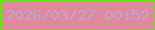 文字の大きさ：3、枠の色：69e01c、背景の色：dd8b9c、文字の色：c4a3d1 無料ブログパーツのブログ時計