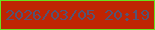 文字の大きさ：5、枠の色：69e11f、背景の色：bf2403、文字の色：535473 無料ブログパーツのブログ時計