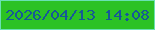 文字の大きさ：1、枠の色：69e1b2、背景の色：2bc224、文字の色：165897 無料ブログパーツのブログ時計