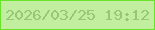 文字の大きさ：5、枠の色：69e22d、背景の色：c1ee9f、文字の色：95c776 無料ブログパーツのブログ時計