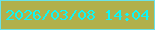 文字の大きさ：2、枠の色：69e3e9、背景の色：b1b04c、文字の色：0df7f6 無料ブログパーツのブログ時計