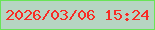 文字の大きさ：3、枠の色：69e457、背景の色：b6d5c2、文字の色：f82c25 無料ブログパーツのブログ時計